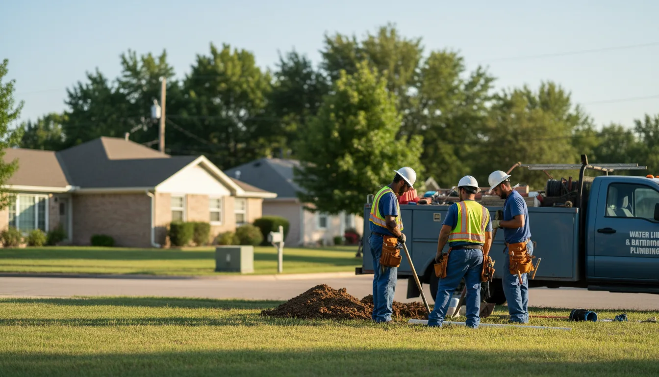 Residential water line and bathroom plumbing service in Rittman, OH